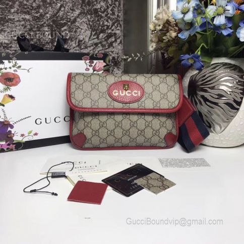 Gucci Guccitotem Web GG Supreme Messenger Bag Red 489617 Gucci Bound
