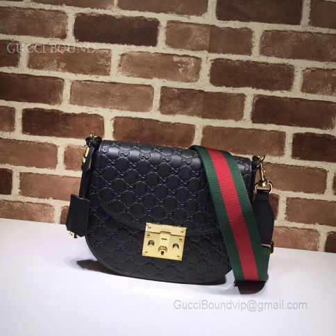 Gucci Padlock Medium GG Shoulder Black Bag 453189 Gucci Shoulder Bags Gucci Bound