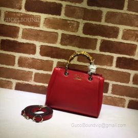 Gucci Exclusive Bamboo Shopper Mini Top Handle Bag Red 368823