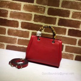 Gucci Exclusive Bamboo Shopper Mini Top Handle Bag Red 368823
