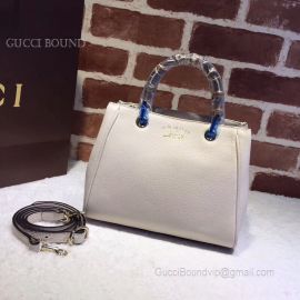 Gucci Exclusive Bamboo Shopper Mini Top Handle Bag White 368823