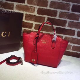 Gucci Swing Mini Leather Top Handle Bag Red 368827