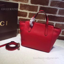 Gucci Swing Mini Leather Top Handle Bag Red 368827