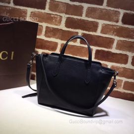 Gucci Swing Mini Leather Top Handle Bag Black 368827