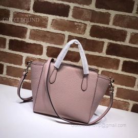 Gucci Swing Mini Leather Top Handle Bag Pink 368827