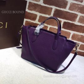 Gucci Swing Mini Leather Top Handle Bag Purple 368827