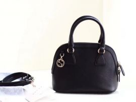 Gucci Women Bag Leather Bag Mini Dome Handbag Leather Black 449661