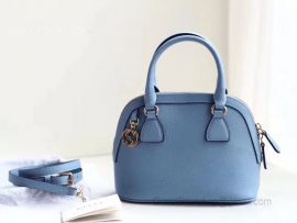 Gucci Women Bag Leather Bag Mini Blue Dome Handbag Leather 449661