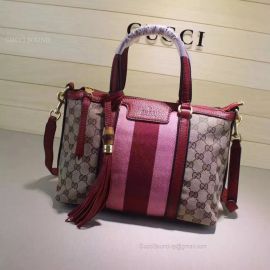 Gucci  Rania Original GG Canvas Top Handle Red Bag 353114