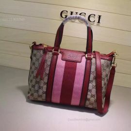 Gucci  Rania Original GG Canvas Top Handle Red Bag 353114