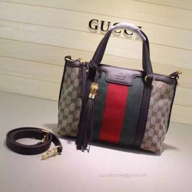 Gucci  Rania Original GG Canvas Top Handle Brown Bag 353114