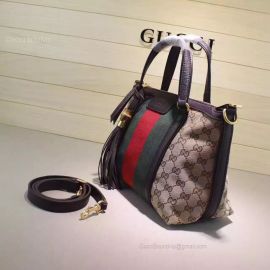 Gucci  Rania Original GG Canvas Top Handle Brown Bag 353114