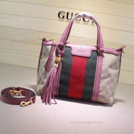 Gucci  Rania Original GG Canvas Top Handle Pink Bag 353114