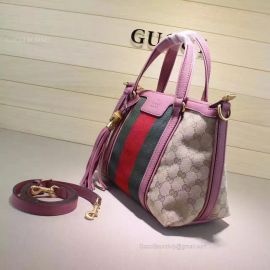 Gucci  Rania Original GG Canvas Top Handle Pink Bag 353114