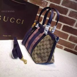 Gucci  Rania Original GG Canvas Top Handle Blue Bag 353114