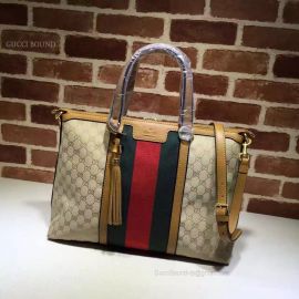 Gucci Dark Yellow Rania Top Handle Original GG Canvas Bag 309621