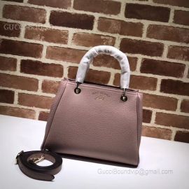 Gucci Bamboo Shopper Medium Women Leather Handbag Pink 336032