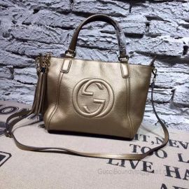Gucci Soho Leather 2Way Bag Hand Bag Gold 369176