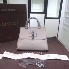 Gucci Bamboo Daily Leather Top Handle Bag Pearl 370831