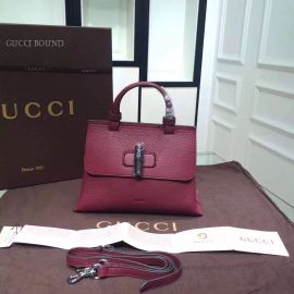 Gucci Bamboo Daily Leather Top Handle Bag Light Purple 370831