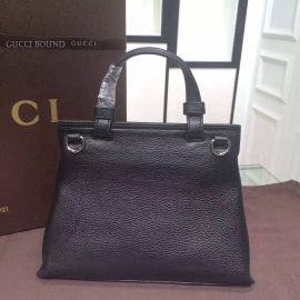 Gucci Bamboo Daily Leather Top Handle Bag Black 370831