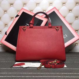 Gucci GG Marmont Leather Top Handle Bag Red 421890