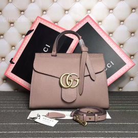 Gucci GG Marmont Leather Top Handle Bag Pink 421890