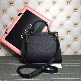 Gucci GG Marmont Leather Top Handle Mini Bag Black 442622