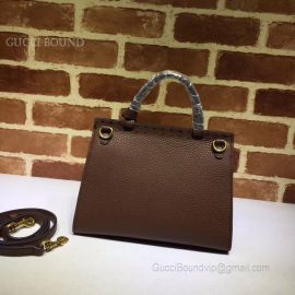 Gucci GG Marmont Leather Top Handle Mini Bag Coffee 442622