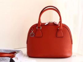 Gucci Women Bag Leather Bag Medium Dome Handbag Leather Bright Red 449662