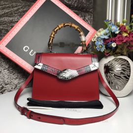 Gucci Lilith Leather Top Handle Bag Red 453751