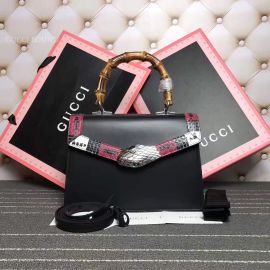 Gucci Lilith Leather Top Handle Bag Black 453751