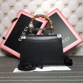 Gucci Lilith Leather Top Handle Bag Black 453751