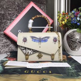 Gucci Ottilia Leather Small Top Handle White 488715