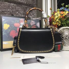 Gucci Bamboo Top Handle Bag Black 488800