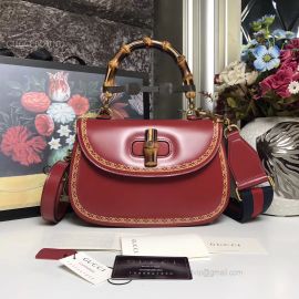 Gucci Bamboo Top Handle Bag Red 488800