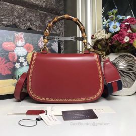 Gucci Bamboo Top Handle Bag Red 488800