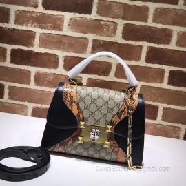 Gucci Osiride Small GG Top Handle Bag Orange 497996