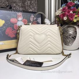 Gucci GG Marmont Small Top Handle Bag White 498110