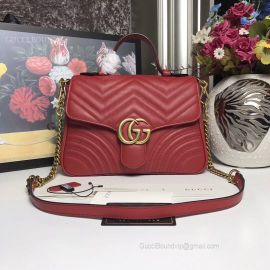 Gucci GG Marmont Small Top Handle Bag Red 498110