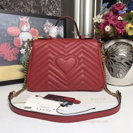 Gucci GG Marmont Small Top Handle Bag Red 498110