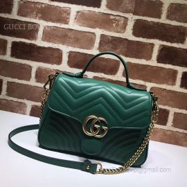 Gucci GG Marmont Small Top Handle Bag Green 498110