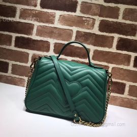 Gucci GG Marmont Small Top Handle Bag Green 498110