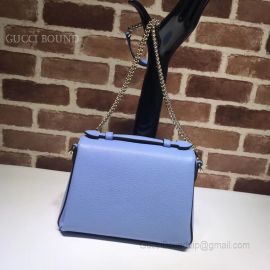 Gucci GG Leather Top Handle Bag Blue 510302
