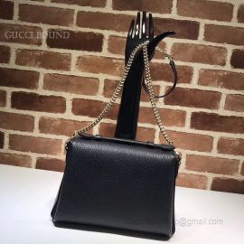 Gucci GG Leather Top Handle Bag Black 510302