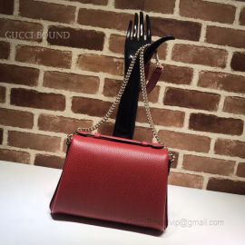 Gucci GG Leather Top Handle Bag Red 510302