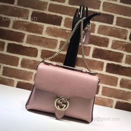 Gucci GG Leather Top Handle Bag Pink 510302