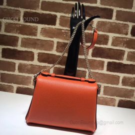 Gucci GG Leather Top Handle Bag Red Brick 510302