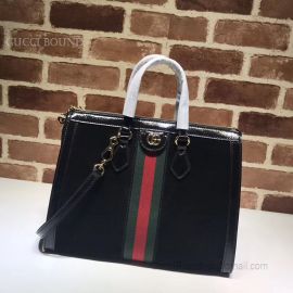 Gucci Ophidia Medium Top Handle Bag Black 524537