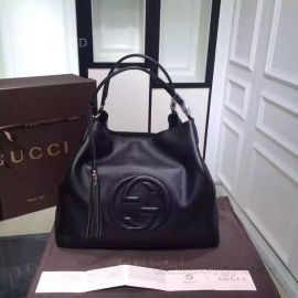Gucci Soho Leather Hobo Bag Black 282308